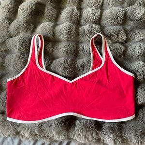 YPB StudioFLEX Sports Bra Red White Trim XXL